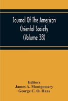 Journal Of The American Oriental Society 9354218660 Book Cover