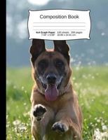 Dog Composition Notebook, Graph Paper: 4x4 Quad Rule Composition Book, Student Exercise Science Math Grid, 200 Pages, 7.44" X 9.69" 1725692589 Book Cover