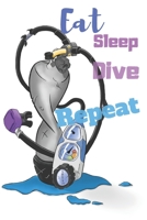 Eat Sleep Drive Repeat: Scuba Diving Logbook for Beginner, Intermediate, and Experienced Divers - Dive Journal for Training, Certification and Recreation - Compact Size for Logging Over 100 Dives 1673578594 Book Cover