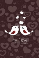 My Love Notebook, Blank Write-in Journal, Dotted Lines, Wide Ruled, Medium (A5) 6 x 9 In (Brown) 1714383350 Book Cover