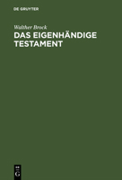 Das eigenhändige Testament 3111276406 Book Cover