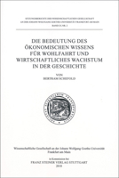 Die Bedeutung Des Okonomischen Wissens Fur Wohlfahrt Und Wirtschaftliches Wachstum in Der Geschichte 3515122737 Book Cover