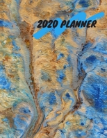 2020 Planner: Gold & Blue Abstract Colors 8.5 X 11 Weekly Planner 1692584820 Book Cover