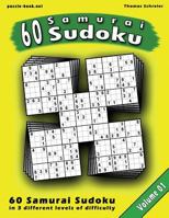 Samurai Sudoku Puzzle: 60 Mixed (Easy, Medium, Hard) Samurai Sudoku, Vol. 1 1545087296 Book Cover