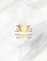 V: Monogram Initial Weekly Academic Planner Marble 8.5 x 11 1655781200 Book Cover