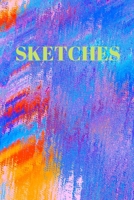 Sketches: 90 Pages of 6 X 9 Inch Bound Top Half White Blank Bottom Half College Ruled 1692566741 Book Cover