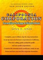 California Corporation Formation Package & Minute Book (Psi Successful Business Library) 1555714641 Book Cover