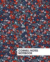 Cornell Notes Notebook: Pretty Red and Blue Flowers Notebook Supports a Proven Way to Improve Study and Information Retention. 1091952558 Book Cover