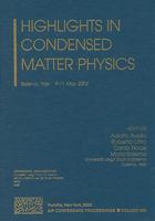 Highlights in Condensed Matter Physics: Salerno, Italy, 9-11 May 2003 0735401675 Book Cover