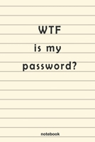 WTF Is My Password: Journal for All Your Passwords 1658093631 Book Cover