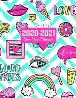 2020-2021 Two Year Planner: Trendy Jan 1, 2020 to Dec 31, 2021 Weekly & Monthly Planner Calendar and Schedule Organizer Art Cover 00023188 1712692976 Book Cover