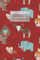 Notizbuch A5 Muster Suesse Tiere Affe Elefant: • 111 Seiten  • EXTRA Kalender 2020 •  Einzigartig •  Liniert •  Linie •  Linien  • Geschenk • Geschenkidee (German Edition) 1710551364 Book Cover