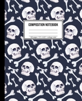 Composition Notebook: College Ruled Skull Notebook For Halloween 1688105921 Book Cover
