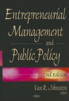 Entrepreneurial Management and Public Policy 1600218865 Book Cover