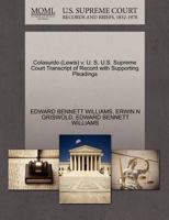 Colasurdo (Lewis) v. U. S. U.S. Supreme Court Transcript of Record with Supporting Pleadings 1270580930 Book Cover