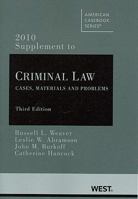 Criminal Law: Cases, Materials and Problems, 2008 Supplement 0314194193 Book Cover