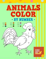 Animals Color By Number: Fun and Educational Animal Coloring Book Designed Especially For Kids Of All Ages 1689448911 Book Cover
