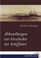Abhandlungen Zur Geschichte Der Schiffahrt 3954272563 Book Cover