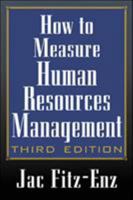 How to Measure Human Resource Management (3rd Edition) 0071369988 Book Cover