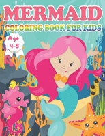 Mermaid coloring book for kids Age 4-8 B08P2FTLW6 Book Cover