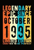 Epic since October 1995 : Birthday gift Notebook :Great Gift Journal for Family /Women/Men/Boss/Coworkers/Colleagues/Students/Friends.: Lined Notebook ... 110 Pages, 6x9, Soft Cover, Matte Finish 1655960628 Book Cover