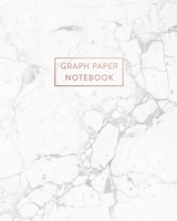 Graph Paper Notebook: Elegant White Marble | 8 x 10 - 5 x 5 Squares per inch | 100 Quad Ruled Pages | Cute Graph Paper Composition Notebook for ... Students (Math and Science School Essentials) 1689677953 Book Cover