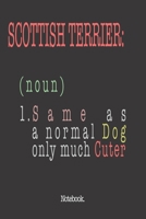 Scottish Terrier (noun) 1. Same As A Normal Dog Only Much Cuter: Notebook 1659335825 Book Cover