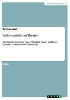 Performativitat Im Theater 3656680965 Book Cover