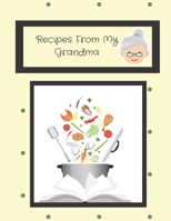 Recipes From My Grandma: Recipe Book Gift Idea For Granddaughter, Grandson or Grandchild Empty Blank Cookbook To Write In Custom Recipes From Grandmother DIY Fill In Recipe Journal Notebook With Index 1676737081 Book Cover