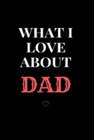 What I love about you DAD Notebook: Things I Love About You Book for Dad, Dad Appreciation (Gift Book for Dad) 1672441706 Book Cover