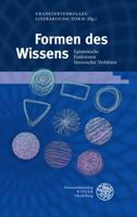 Formen Des Wissens: Epistemische Funktionen Literarischer Verfahren 3825365824 Book Cover