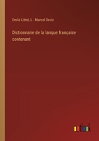 Dictionnaire de la langue française 1015813305 Book Cover