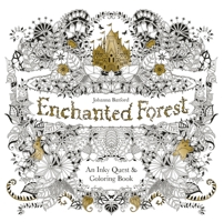 Enchanted Forest: An Inky Quest and Colouring Book 1780674880 Book Cover