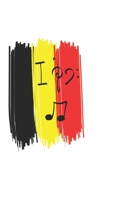 Belgium Flag Music Clef Bass treble - music book, music lines, notebook, notepad, 120 pages, souvenir gift book, also suitable as a decoration for birthday or christmas 1654981257 Book Cover