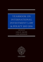 Yearbook on International Investment Law & Policy 2015-2016 0198809727 Book Cover