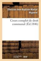 Cours complet de droit communal 2019968215 Book Cover