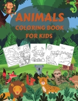 Animals Coloring Book for Kids: Wildlife Coloring Books for Kids and Toddlers with Over 150 pages of Domestic, Wild and Sea Animals, Beautiful Birds on Various Backgrounds 1716251877 Book Cover