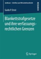 Blankettstrafgesetze Und Ihre Verfassungsrechtlichen Grenzen 3658197013 Book Cover