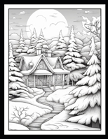 Winter Wonderlands: 300 Coloring Pages B0CPBCMR93 Book Cover