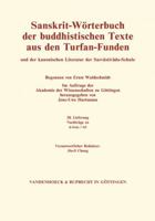 Sanskrit-Worterbuch Der Buddhistischen Texte Aus Den Turfan-Funden. Lieferung 28: Nachtrage Zu A-Svas / Tri 352526142X Book Cover