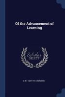 Of the Advancement of Learning 1340199920 Book Cover