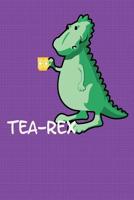 TEA-Rex: dotted paper with 120 pages - 6x9 inch - colouring book, sketchpad, diary, notebook, exercise book and much more. - funny 1075456975 Book Cover