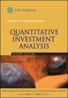 Quantitative Investment Analysis (CFA Institute Investment Series) 0470052201 Book Cover