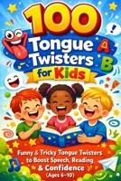 100 Tongue Twisters for Kids: Funny, & Tricky Tongue Twisters to Boost Speech, Reading & Confidence (Ages 6–10) B0GDV26MRP Book Cover