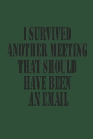 I Survived Another Meeting That Should Have Been An Email Journal Notebook 1671718259 Book Cover