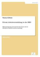 Private Arbeitsvermittlung in Der Brd 3838616626 Book Cover