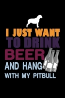 I Just Want To Drink Beer And Hang With My Pit Bull: Hangman Puzzles Mini Game Clever Kids 110 Lined Pages 6 X 9 In 15.24 X 22.86 Cm Single Player Funny Great Gift 1702229645 Book Cover