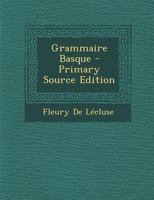 Grammaire basque; 1287395848 Book Cover