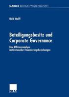 Beteiligungsbesitz Und Corporate Governance: Eine Effizienzanalyse Institutioneller Finanzierungsbeziehungen 382447106X Book Cover