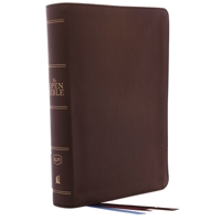 The KJV, Open Bible, Hardcover, Brown, Red Letter, Comfort Print: Complete Reference System 0785222987 Book Cover